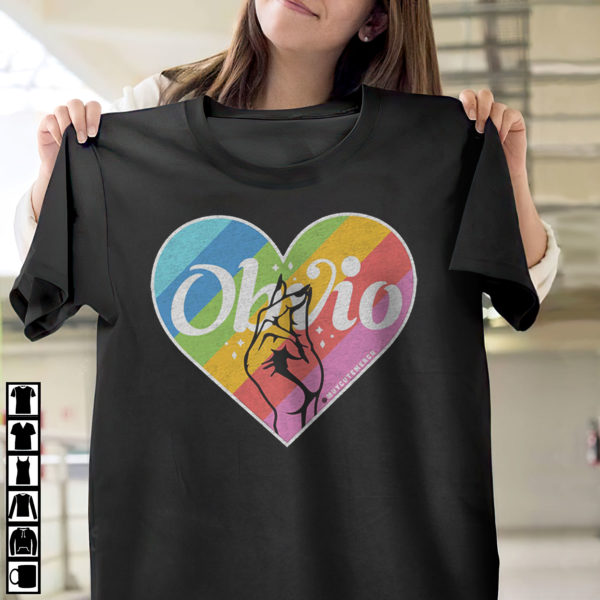 Obvio Pride Rainbow Heart T-Shirt, LS, Hoodie