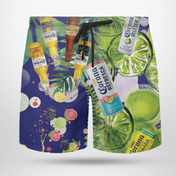 Corona Hard Seltzer Hawaiian Shirt, Beach Shorts
