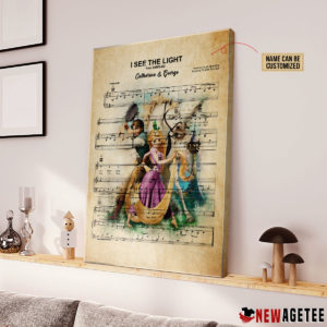 Personalized Tangled Rapunzel I See The Light Sheet Music Poster Canvas