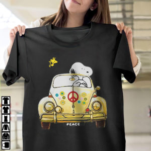 Hippie Snoopy And Woodstock Driving Car shirt