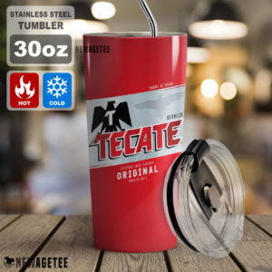 Tecate Original Beer Skinny Tumbler Stainless Steel 20oz 30oz