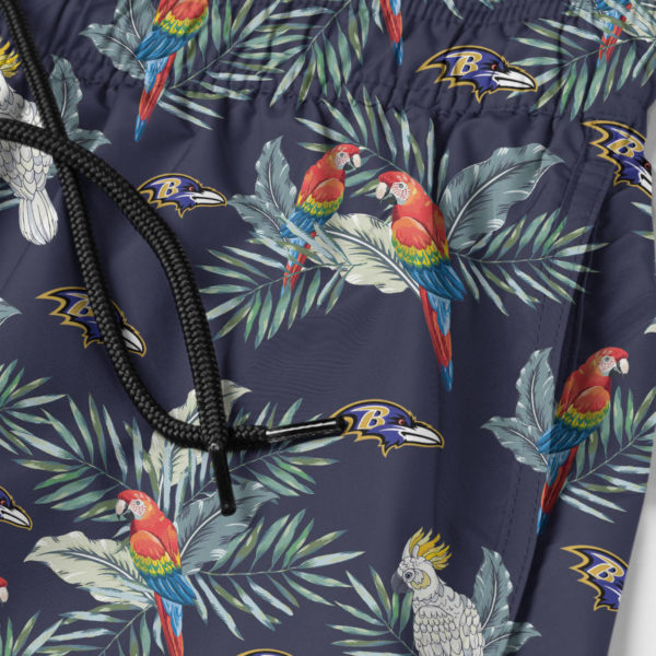 Baltimore Ravens Hawaiian Shirt, Beach Shorts for Men