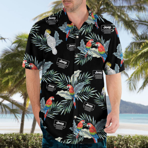 Jeep Hawaiian Shirt, Beach Shorts for Men