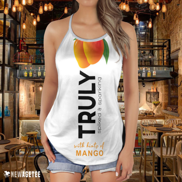 TRULY Can Mango Hard Seltzer Costume Criss Cross Tank Top