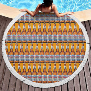 Coors Light Beer Round Beach Towel