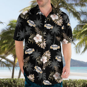 Modelo Beer Hawaiian Shirt, Beach Shorts for Men