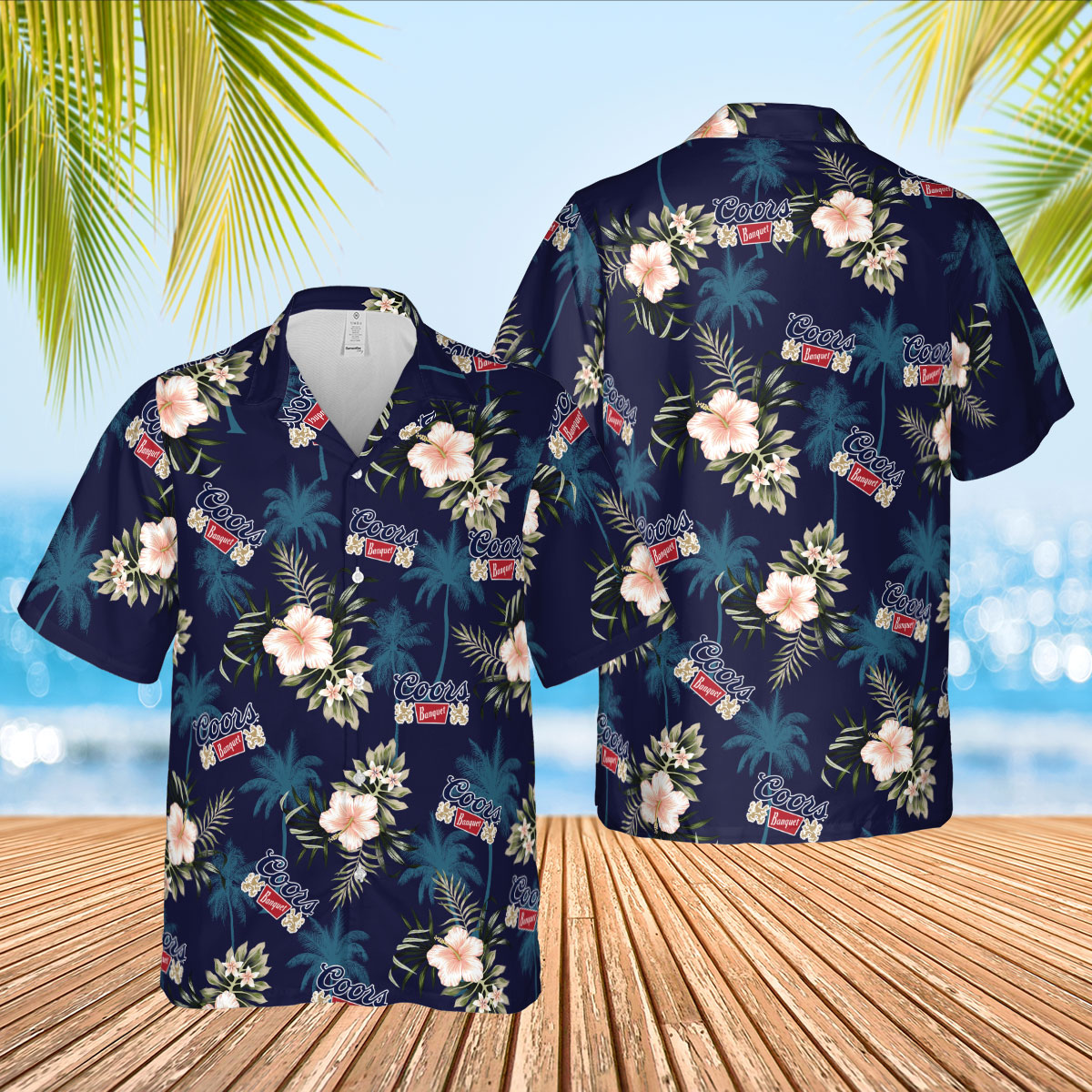 Vintage Beige Coors Light Hawaii Shirt For Men And Women Gift Hawaiian Beer  - Banantees