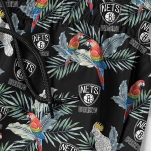 Brooklyn Nets Hawaiian Shirt, Beach Shorts for Men