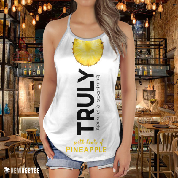 TRULY Can Pineapple Hard Seltzer Costume Criss Cross Tank Top