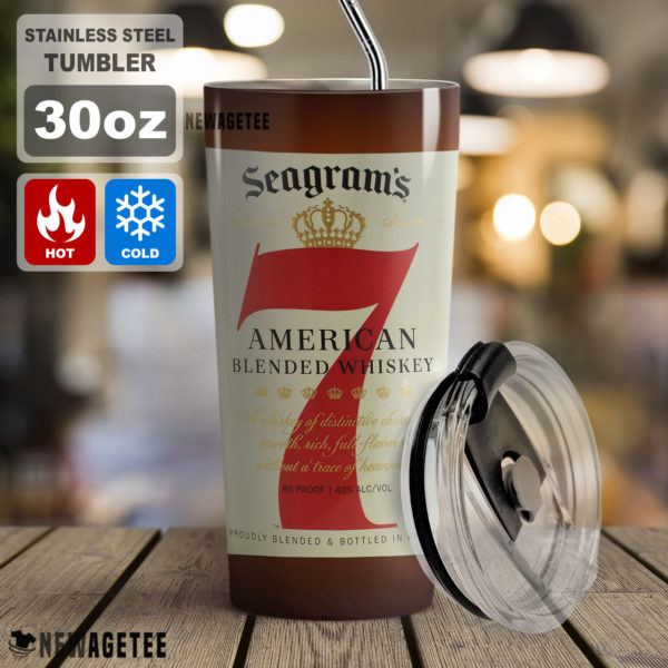 Seagram’s 7 Crown American Whiskey Skinny Tumbler 20oz 30oz