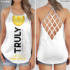 TRULY Can Stawberry Lemonade Hard Seltzer Costume Criss Cross Tank Top