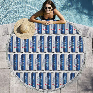 Michelob Ultra Beer Round Beach Towel