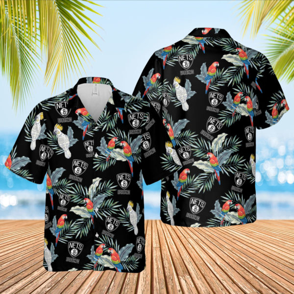 Brooklyn Nets Hawaiian Shirt, Beach Shorts for Men