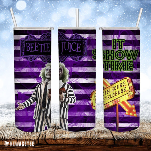 Beetlejuice It’s Showtime Skinny Tumbler