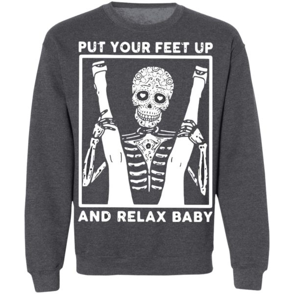 Skeleton Put Your Feet Up And Relax Baby Shirt