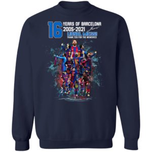 Messi 16 Years Of Barca Lionel Messi 10 2005 2021 Shirt, Hoodie