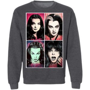 Scream Queens Morticia Addams Lily Munster Vampira Elvira Dark Horror Gothic Halloween T-Shirt