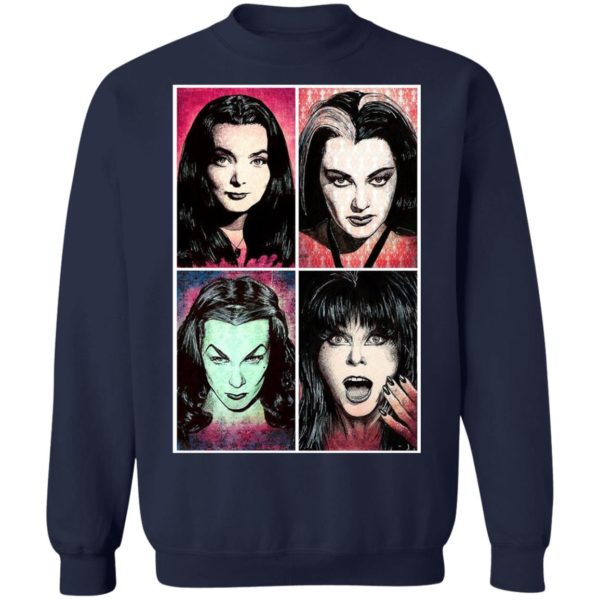 Scream Queens Morticia Addams Lily Munster Vampira Elvira Dark Horror Gothic Halloween T-Shirt