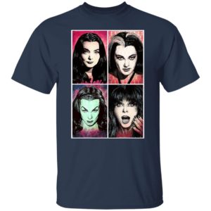 Scream Queens Morticia Addams Lily Munster Vampira Elvira Dark Horror Gothic Halloween T-Shirt