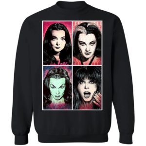 Scream Queens Morticia Addams Lily Munster Vampira Elvira Dark Horror Gothic Halloween T-Shirt