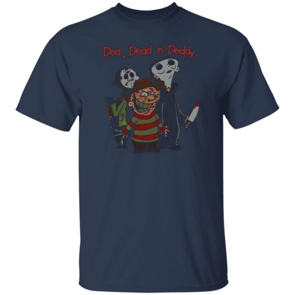 Horror Characters Jason Michael, Freddy Ded Dedd N Deddy Halloween T-Shirt