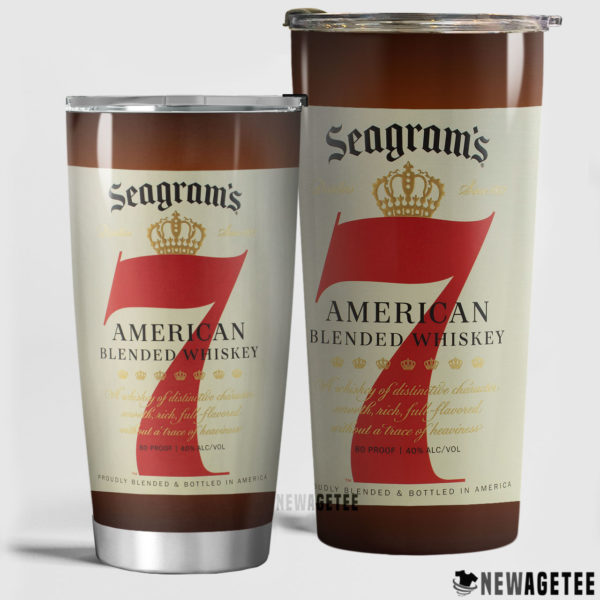 Seagram’s 7 Crown American Whiskey Skinny Tumbler 20oz 30oz
