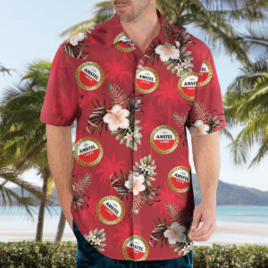 AMSTEL Beer Hawaiian Shirt, Beach Shorts for Men