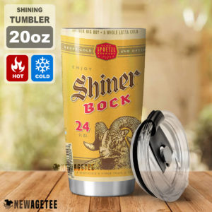 Shiner Bock Beer Skinny Tumbler 20oz 30oz