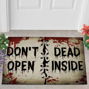 2 Outdoor Door Mat Dont Open Dead Inside Halloween Zombie Doormat