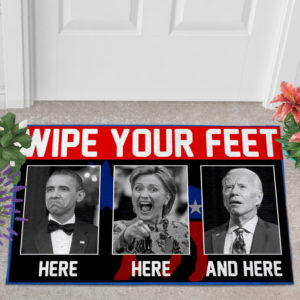 2 Outdoor Door Mat Wipe Your Feet Here Here and Here Funny Obama Kamala Biden Doormat Doormat