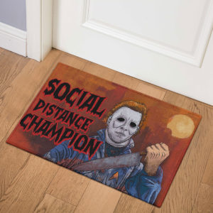 3 Indoor Door Mat Myers Social Distance Champion Serial Killer Halloween Doormat