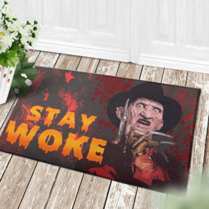 4 Decor Outdoor Doormat Freddy Stay Woke Horror Halloween Doormat