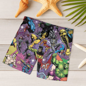 Thanos Marvel vs Avengers Hawaiian Shirt, Beach Shorts