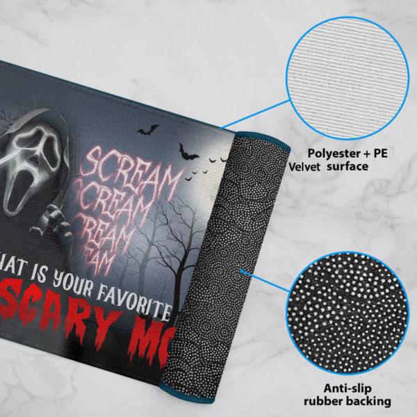 Scream Creepy What Is Your Favorite Scary Movie Halloween Doormat