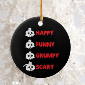 Circle Ornament Emotions of Halloween Round Ornament