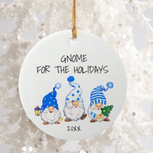 Circle Ornament Funny Christmas Gnome For the Holidays Year Round Ornament