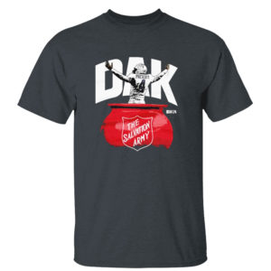 Dark Heather T Shirt Dallas Cowboys Dak Prescott The Salvation Army Shirt