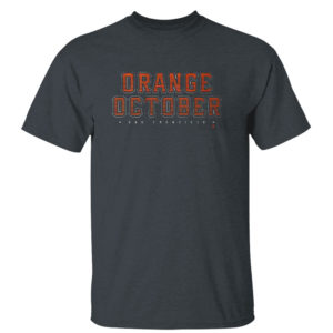 Dark Heather T Shirt ORANGE OCTOBER San Francisco Baseball T Shirt