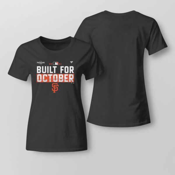 Lady Tee San Francisco Giants Fanatics Branded Black 2021 Postseason Locker Room T Shirt