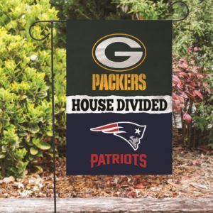 Packers vs Patriots Custom House Divided NFL Garden Flag Mickey And Minnie Football Teams