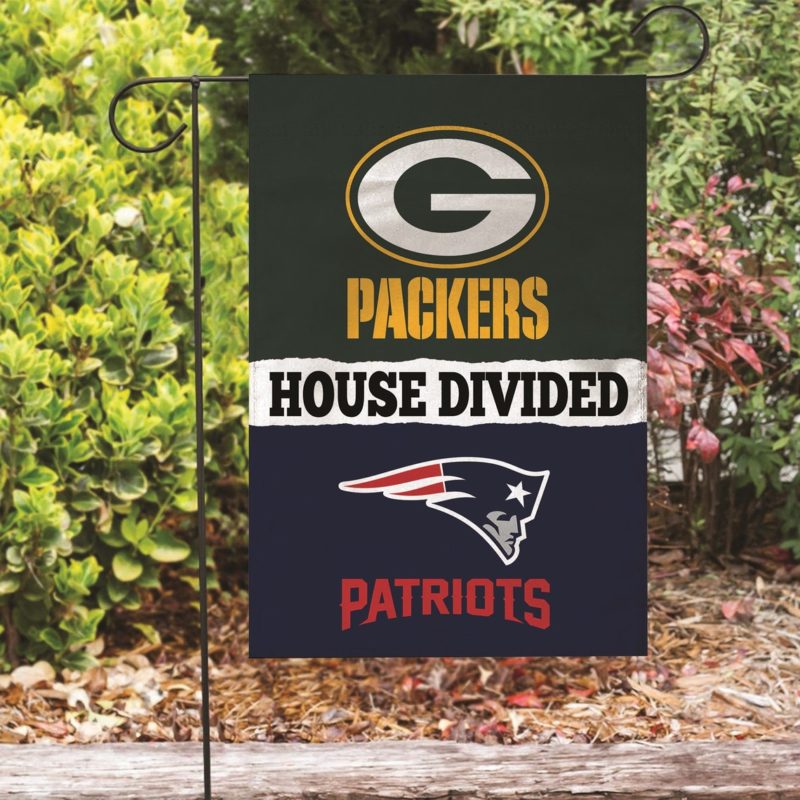 Custom House Divided NFL Garden Flag Football Teams
