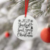 2021 Sucked But Yay Christmas Festive Round Ornament