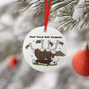 Round Ornament Funny vultures humour cartoon Round Ornament