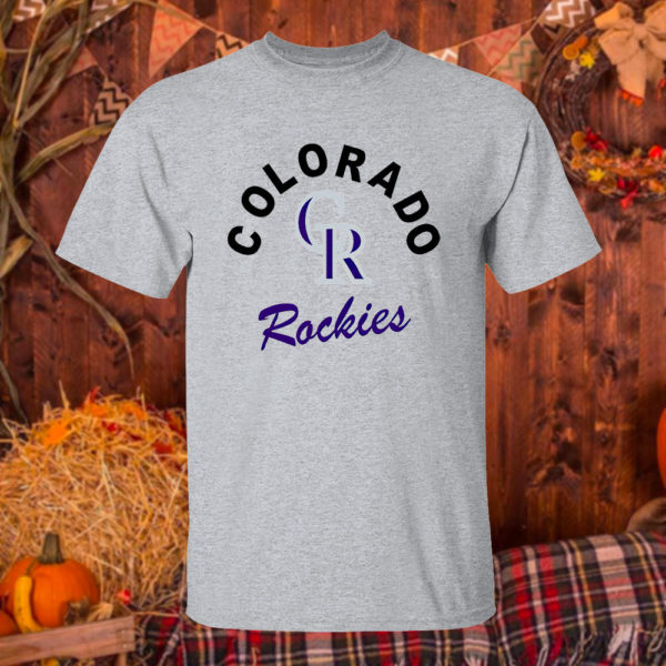 T Shirt Sport grey MLB Baseball Colorado Rockies Shirt