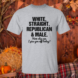 T Shirt Sport grey White Straight Republican And Male Shirt