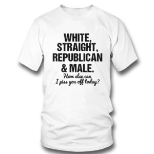 T Shirt White Straight Republican And Male Shirt