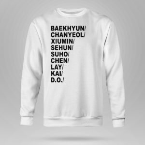 Unisex Sweetshirt Baekhyun Chanyeol Xiumin Sehun Suho Chen Lay Kai D.o T Shirt