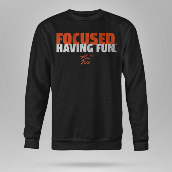 Bo Nix Focused And Having Fun Shirt, Sweetshirt