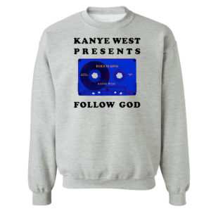 Unisex Sweetshirt sport grey Follow God T Shirt Kanye West Presents Tee