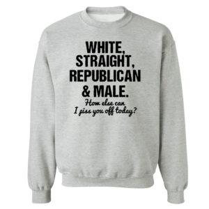 Unisex Sweetshirt sport grey White Straight Republican And Male Shirt